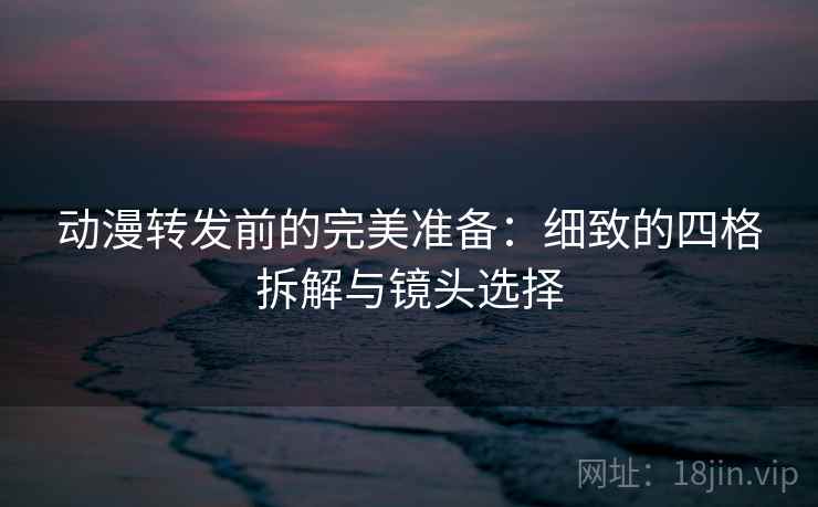动漫转发前的完美准备:细致的四格拆解与镜头选择 动漫转发前的完美准备:细致的四格拆解与镜头选择